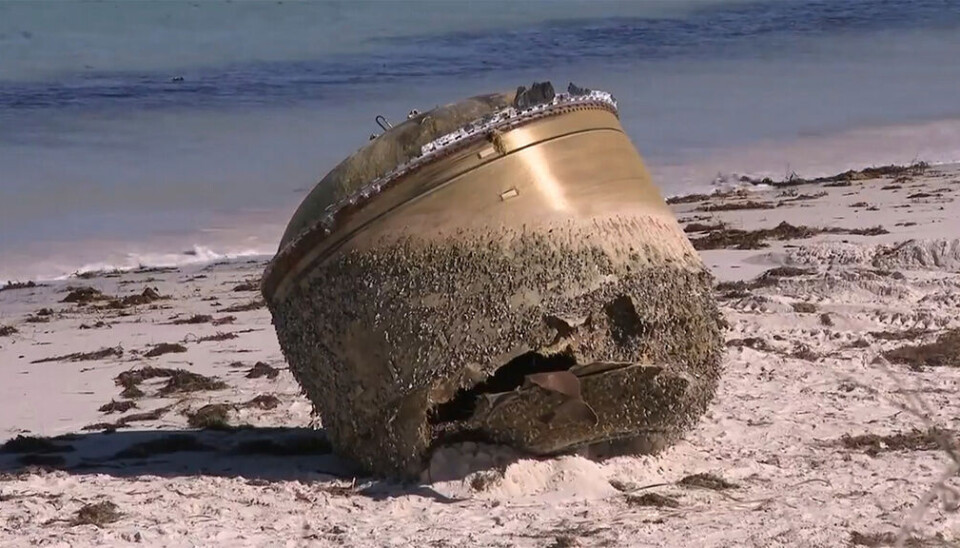 Föremålet som har hittats på en strand i Australien. Föremålet som har hittats på en strand i Australien.