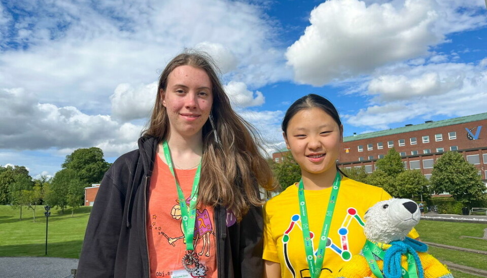 Ellinor Åhlander och Jiachen Mi vann silver respektive brons i programmerings-EM för gymnasietjejer.