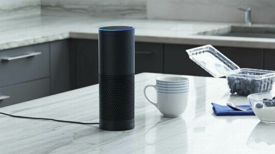 Amazons högtalare Echo, där den digitala butlern Alexa är integrerad. Foto: Amazon