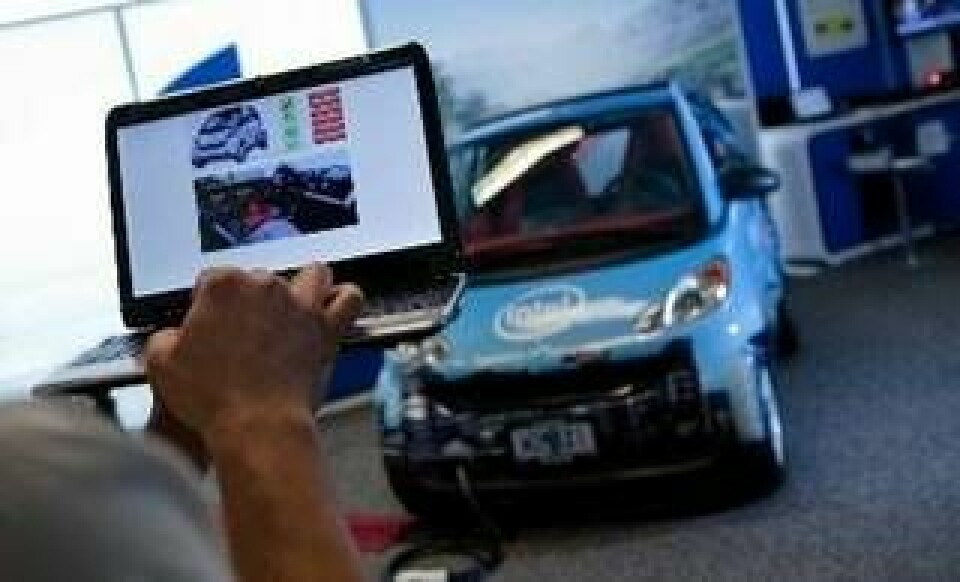 Intels intelligenta Smart-bil lagrar all information om färden och föraren. Foto: Intel