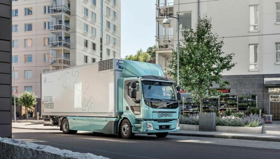 Här är Volvos första eldrivna lastbil. Foto: Volvo