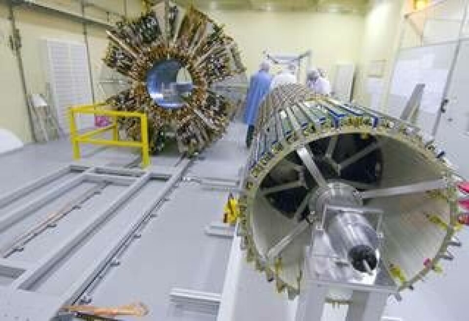 6. Monteringen av Atlas Detector i Large Hadron Collider. Foto: Cern