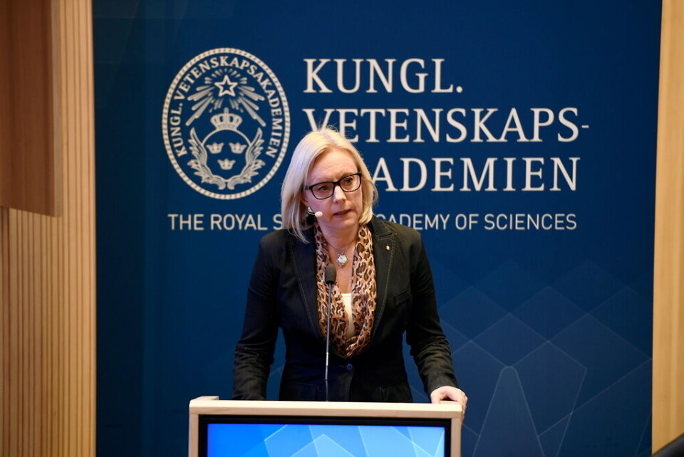 Professor Gunilla Karlsson Hedestam talar på pressträffen när Kungliga Vetenskapsakademiens expertgrupp om covid-19 presenterade sin slutrapport. Foto: Duygu Getiren/TT Professor Gunilla Karlsson Hedestam talar på pressträffen när Kungliga Vetenskapsakademiens expertgrupp om covid-19 presenterade sin slutrapport. Foto: Duygu Getiren/TT