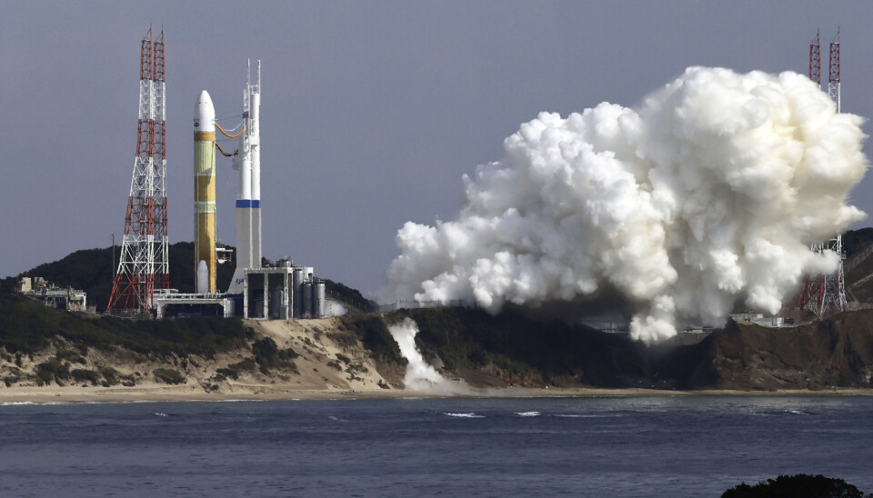 Japan har sitt rymdcenter på ön Tanegashima. Bilden är från ett annat tillfälle tidigare i år. Japan har sitt rymdcenter på ön Tanegashima. Bilden är från ett annat tillfälle tidigare i år.