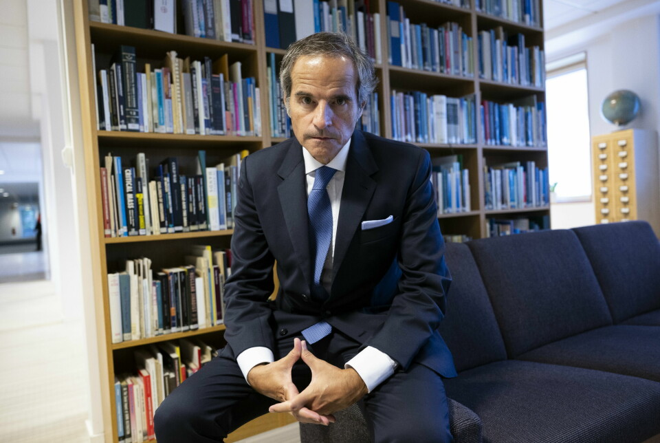 Rafael Grossi, generaldirektör för internationella atomenergiorganet IAEA, på besök i Stockholm i slutet av augusti.
