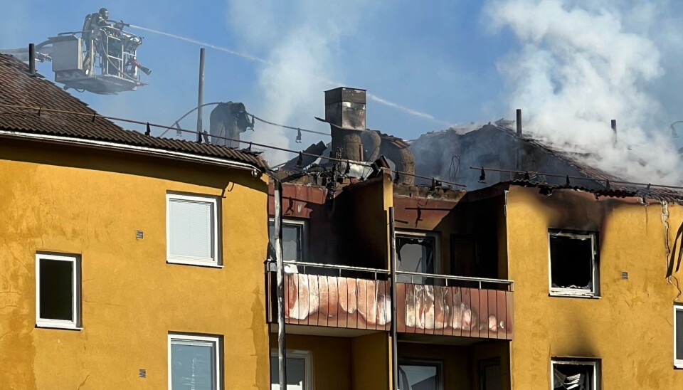 Omkring 150 personer fick evakueras efter explosionen med efterföljande brand i söndags. Omkring 150 personer fick evakueras efter explosionen med efterföljande brand i söndags.