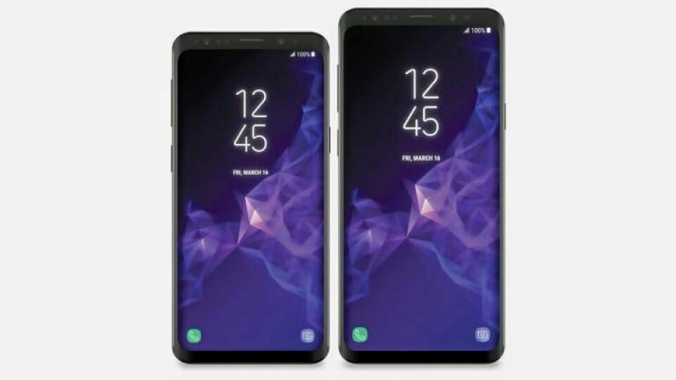 Enligt en läcka så är det så här Samsung Galaxy s9 och Galaxy s9 + kommer att se ut. Foto: Evleaks