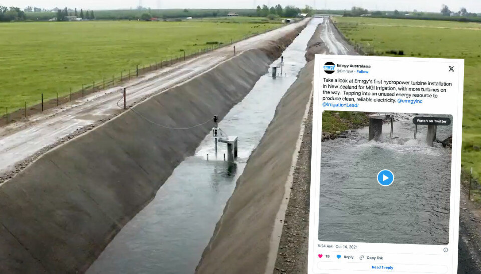 De testar vattenkraft i bevattningskanaler – med ”elvispturbiner”