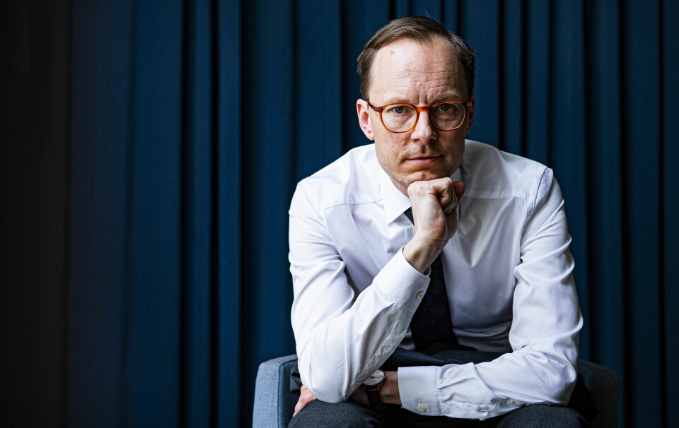 Mats Persson (L), utbildningsminister, på utbildningsdepartimentet.