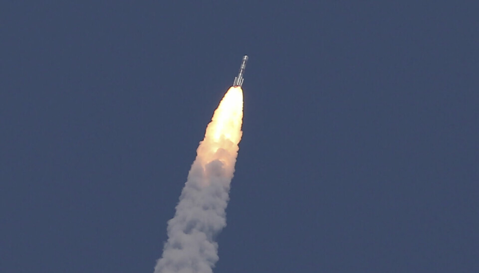 Den indiska Aditya-L1:s bärraket lyfter från Sriharikota-basen den 2 september.