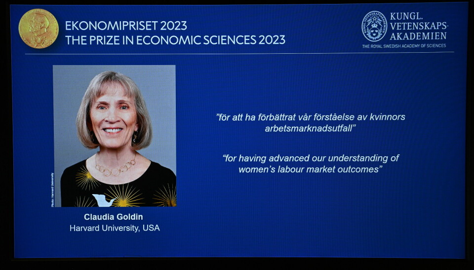Årets Nobelpris i ekonomi går till Claudia Golding, Harvard University.