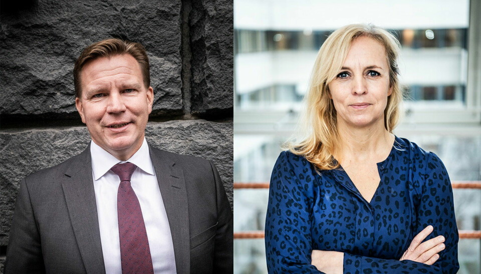 Jens Magnusson, chefsekonom på SEB och Alexandra Stråberg, chefsekonom på Länsförsäkringar. Arkivbild.