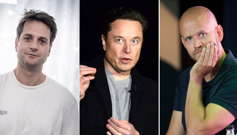 Klarnas Sebastian Siemiatkowski, Teslas Elon Musk och Spotifys Daniel Ek. Arkivbilder. Klarnas Sebastian Siemiatkowski, Teslas Elon Musk och Spotifys Daniel Ek. Arkivbilder.