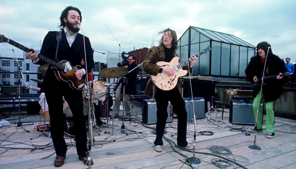 The Beatles genomför sin legendariska spelning på skivbolaget Apples tak i London i januari 1969. The Beatles genomför sin legendariska spelning på skivbolaget Apples tak i London i januari 1969.