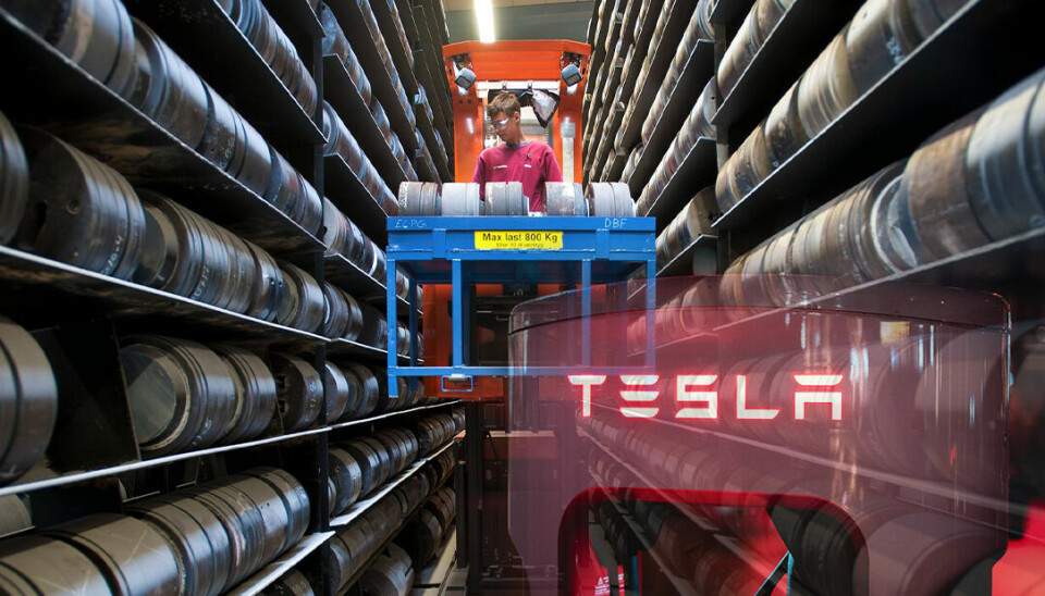 Hydro Extrusions i Vetlanda tillverkar komponenter i aluminium till bland annat Teslabilar.