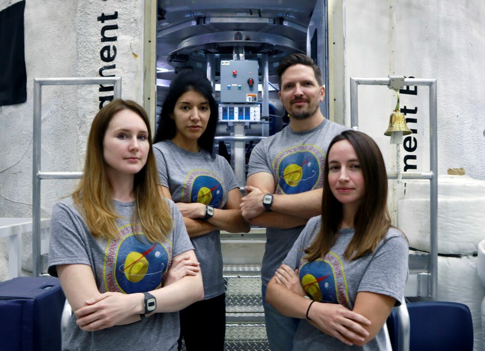 Hela gruppen på bild. Nasa har använt HERA – Human Exploration Research Analog – för en lång rad tester. Foto: Nasa Hela gruppen på bild. Nasa har använt HERA – Human Exploration Research Analog – för en lång rad tester. Foto: Nasa