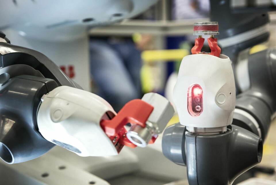 Industrirobot från ABB. Statliga satsningen Robotlyftet pågick 2018-2021.