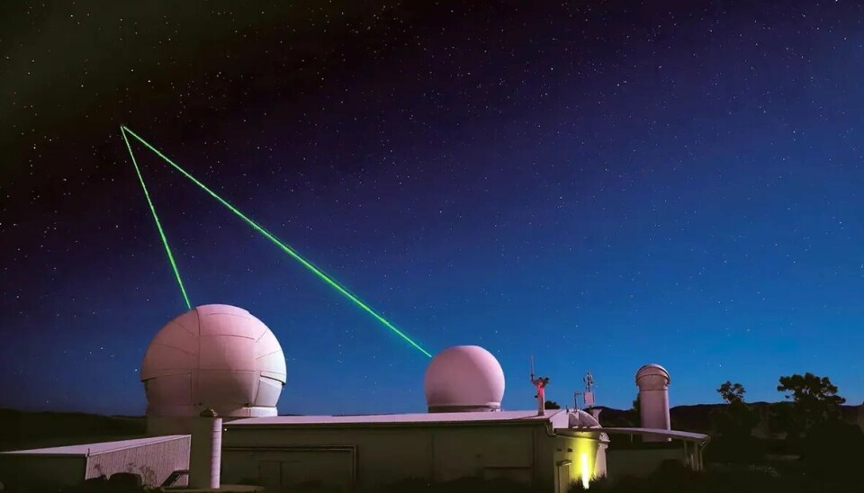 Lasersystem för att leta efter rymdskrot.
