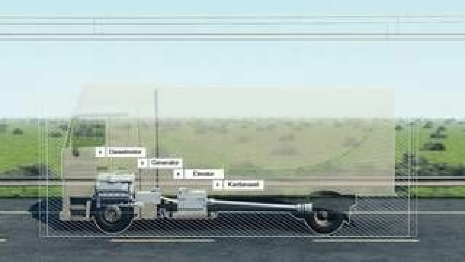 Lastbilarna är utformade som hybrider och kan drivas antingen med hjälp av el eller diesel. Illustration: Siemens