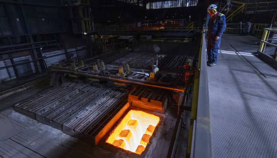 Ovako värmer upp stålet före valsning med vätgas, helt fossilfritt. Vätgasen ersätter gasol som tidigare användes som bränsle i stålverket i Hofors.