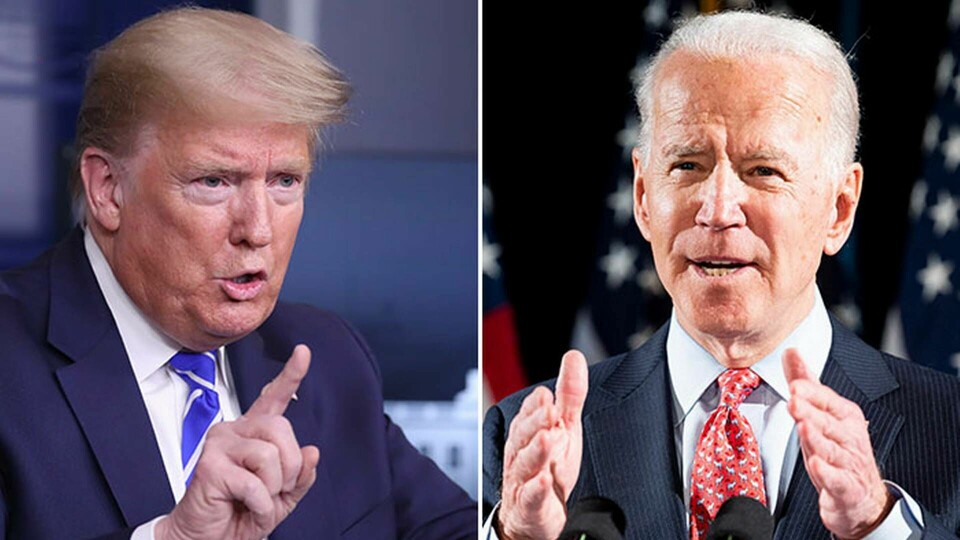 Donald Trump och Joe Biden. Foto: TT/AP