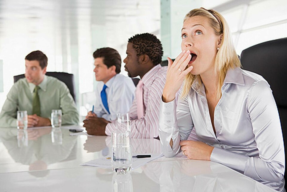 Långt ifrån alla chefer upplever att jobbmötena är effektiva. Foto: Colourbox