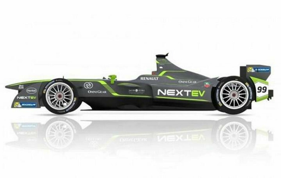 Den kinesiska Tesla-utmanaren NextEVs första bil är en racer för formula E. Foto: NextEV