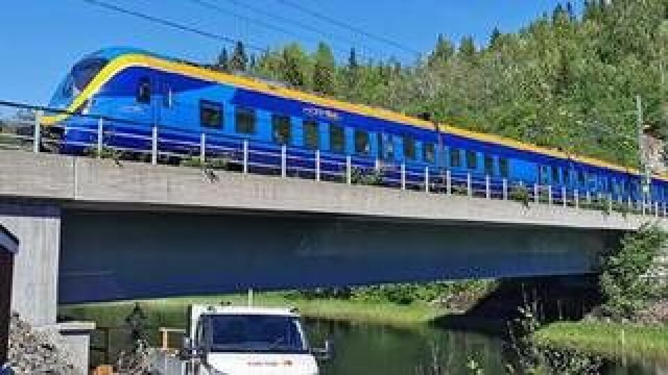 Botniabanan, och det aktuella tåget, som KTH ska mäta på. Foto: KTH