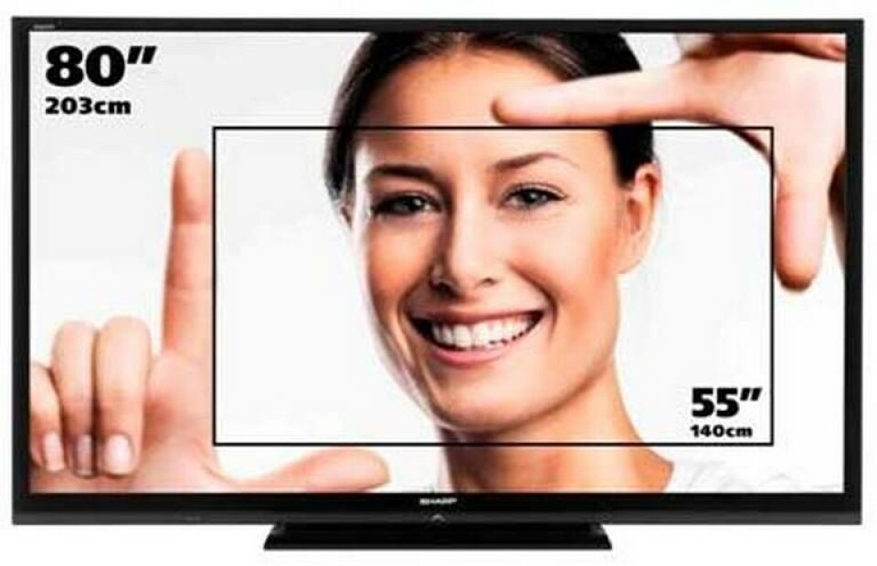 Sharp har nyligen lanserat en 80 tums lcd-tv. Sharp har nyligen lanserat en 80 tums lcd-tv.