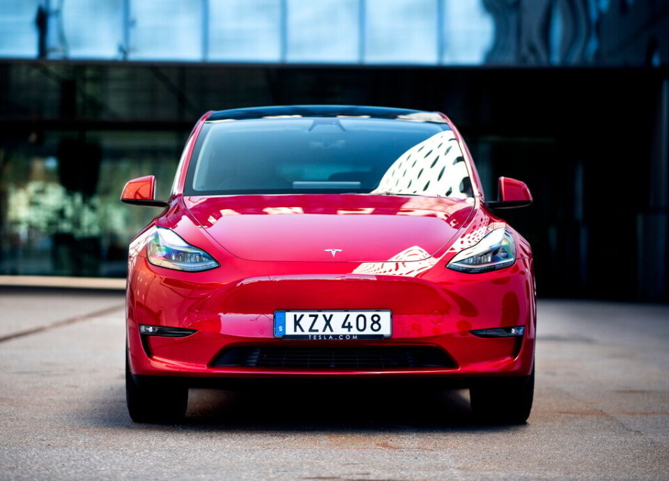Tesla Model 3 Foto: Pontus Lundahl/TT Tesla Model 3 Foto: Pontus Lundahl/TT