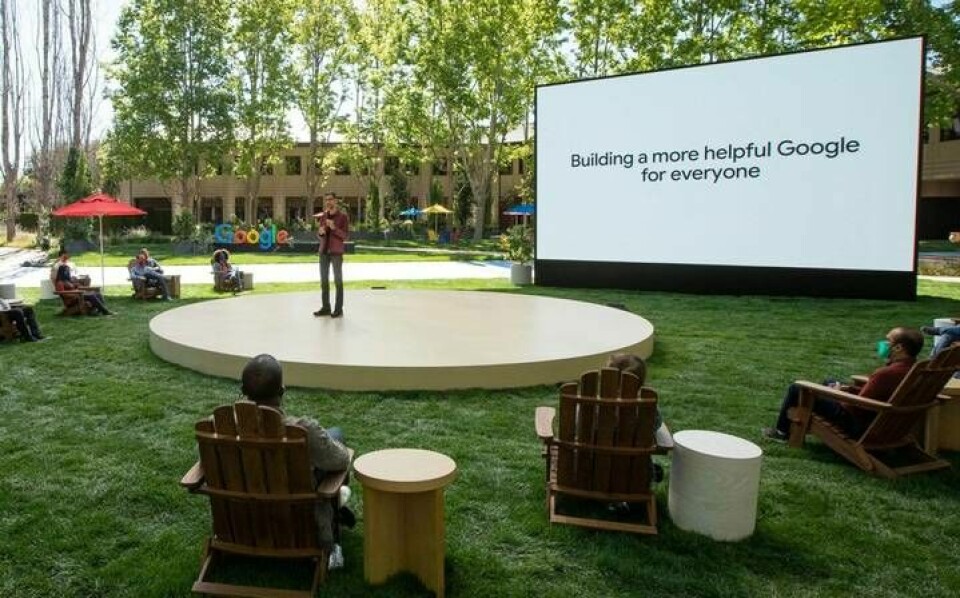 Googles vd Sundar Pichai talade på utvecklarkonferensen I/O. Foto: Google