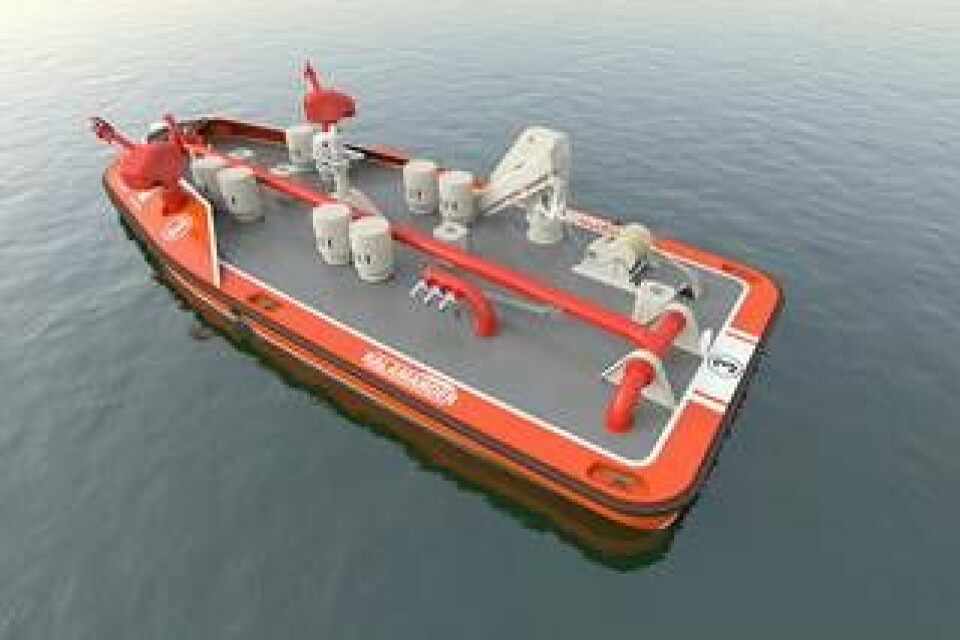 Brandbåten ”Ralamander” är planerad att vara 20 meter lång och ska utrustas med FiFi-1-funktion. Foto: Robert Allan Ltd