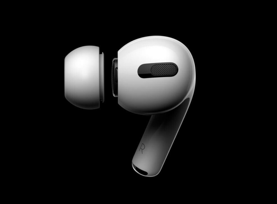 Har utbytbara silikontoppar. Foto: Apple Har utbytbara silikontoppar. Foto: Apple