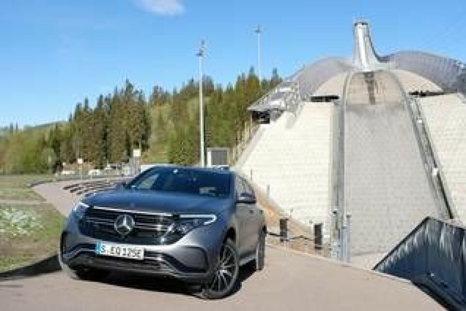 Fronten på Mercedes EQC. Foto: Felix Björklund