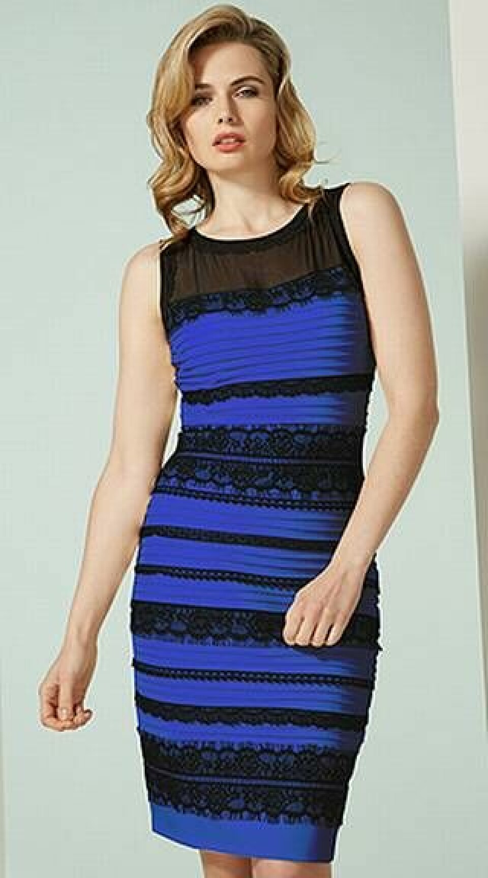En blå och svart klänning har orsakat storm på sociala medier. För den är blå... Foto: TT