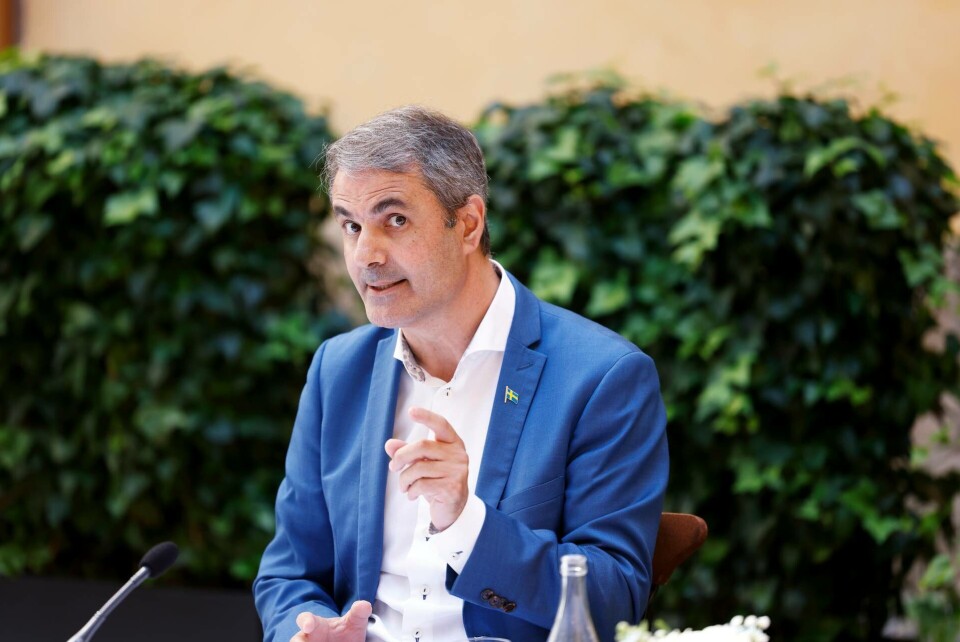 Pressen är stor på näringsminister Ibrahim Baylan (S). Foto: Nils-Petter Nilsson / TT Pressen är stor på näringsminister Ibrahim Baylan (S). Foto: Nils-Petter Nilsson / TT