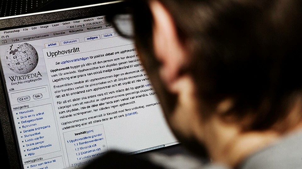 Genrebild på Wikipedias webbsida om upphovsrätt. Foto: Magnus Liam Karlsson / SvD / SCANPIX / TT Genrebild på Wikipedias webbsida om upphovsrätt. Foto: Magnus Liam Karlsson / SvD / SCANPIX / TT