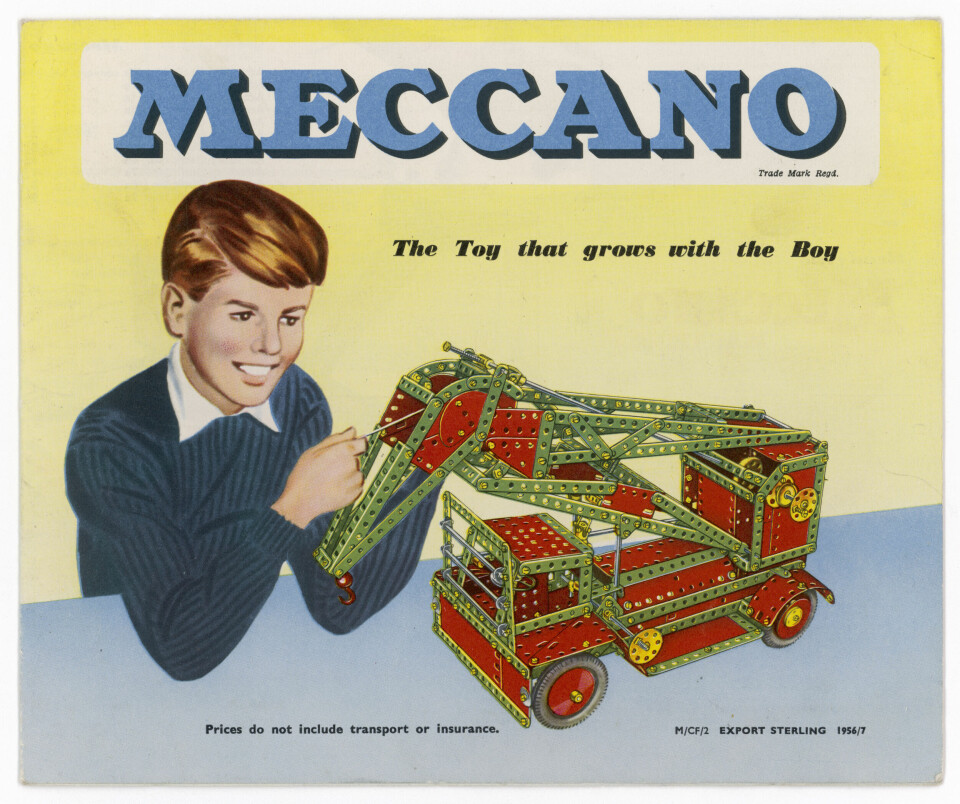 Tanken med Meccano var att leksaken skulle fostra framtidens ingenjörer, och då med särskilt fokus på de manliga. Foto: HISTORIA/REX/TT