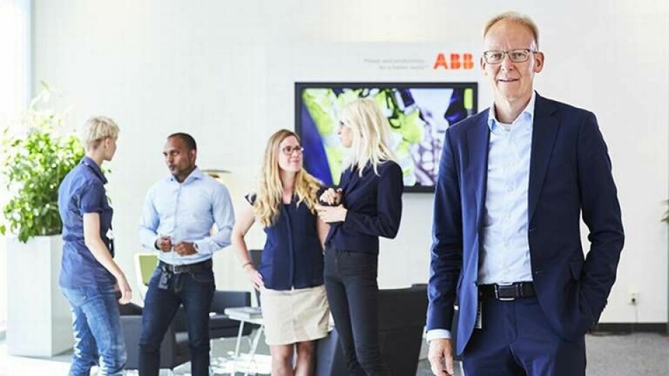 Johan Söderström har varit chef inom ABB i 30 år och är en av Teknik-Sveriges mäktigaste: chef för ABB Sverige och ordförande i Teknikföretagen. Foto: Pia Nordlander