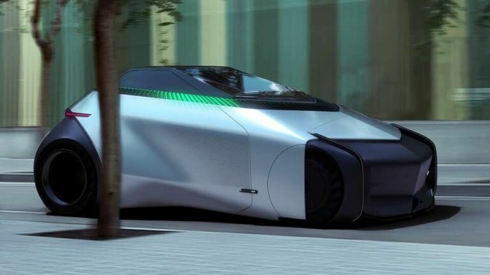 Max Troicher och BMW har tagit fram konceptet BMW Duality. Med ett ultrasoniskt bälte runt bilen som stöter ut ohörbara ljud, kommunicerar fordonet genom ljudvågornas tryck. Foto: Max Troicher