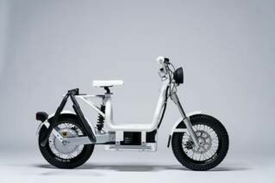 Makka är Cakes senaste modelltillskott, en elektrisk moped med toppfart om 25 eller 45 kilometer per timme. Foto: Cake