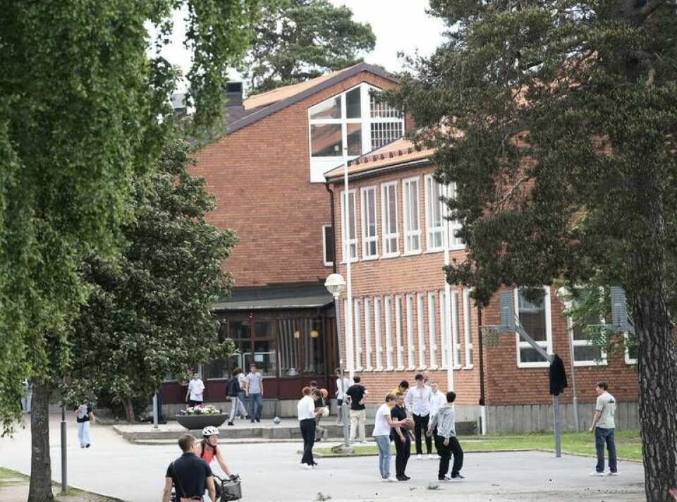 Kommunala grund- och gymnasieskolor i Stockholm ska ingå i en pilotstudie om gurgeltester. Arkivbild. Foto: Fredrik Sandberg/TT
