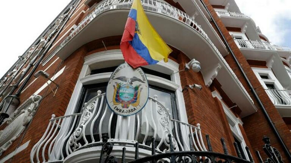 Ecuadors ambassad i London. Foto: Matt Dunham Ecuadors ambassad i London. Foto: Matt Dunham