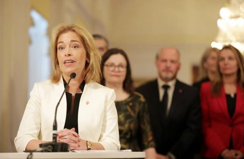 Annika Strandhäll (S), klimat- och miljöminister, talar vid en pressträff efter att statsminister Magdalena Andersson (S) presenterat sin nya regering efter regeringsförklaringen i i riksdagen. Foto: Sören Andersson/TT Annika Strandhäll (S), klimat- och miljöminister, talar vid en pressträff efter att statsminister Magdalena Andersson (S) presenterat sin nya regering efter regeringsförklaringen i i riksdagen. Foto: Sören Andersson/TT