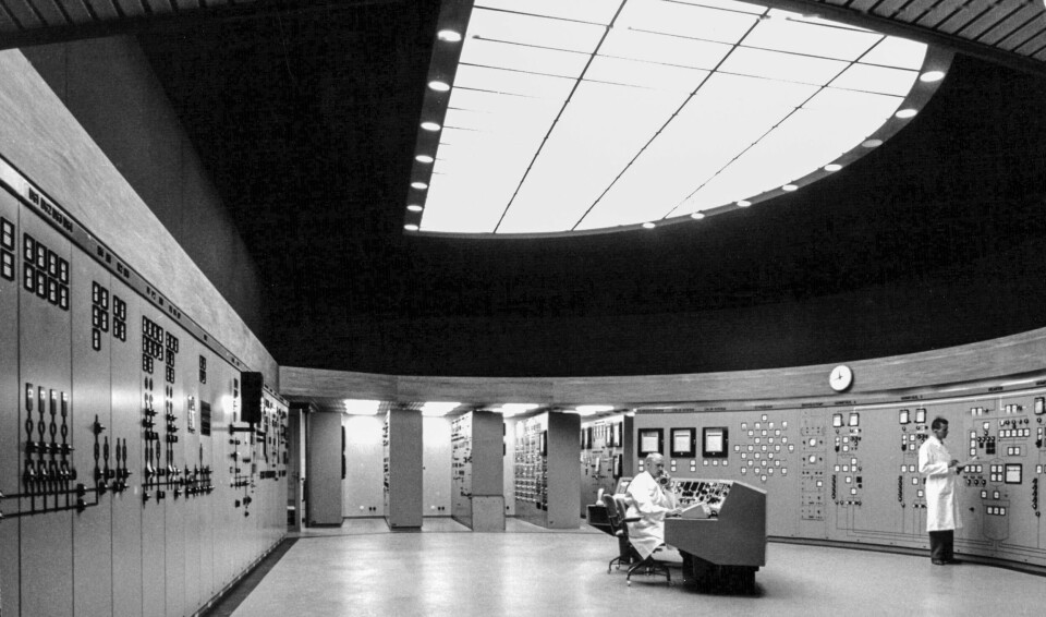 Bild från kontrollrummet i juli 1963, Ågestaverket. Foto: SVENSKA DAGBLADET/TT