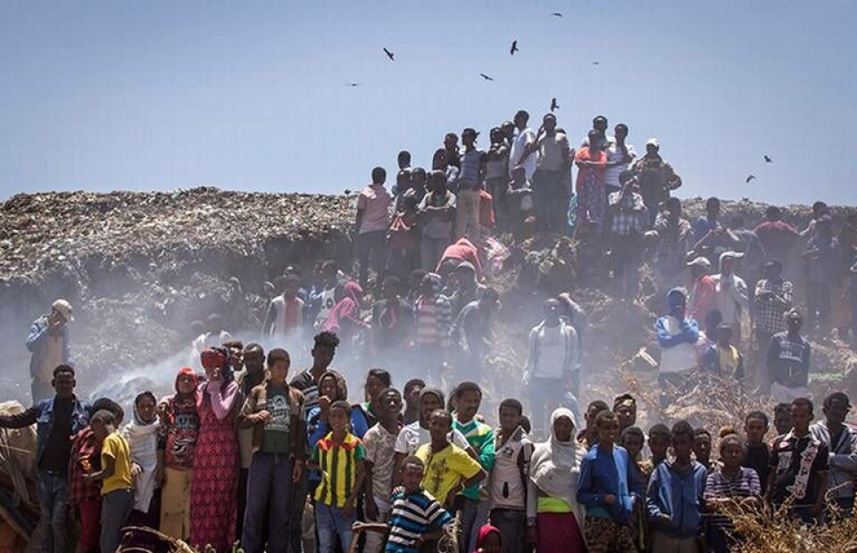 Bild från ras vid det gigantiska sopberget Koshe.
Foto: AP Photo/Mulugeta Ayene/TT Bild från ras vid det gigantiska sopberget Koshe.
Foto: AP Photo/Mulugeta Ayene/TT