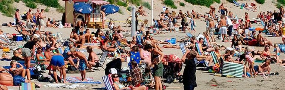 Solskydd som piller på gång