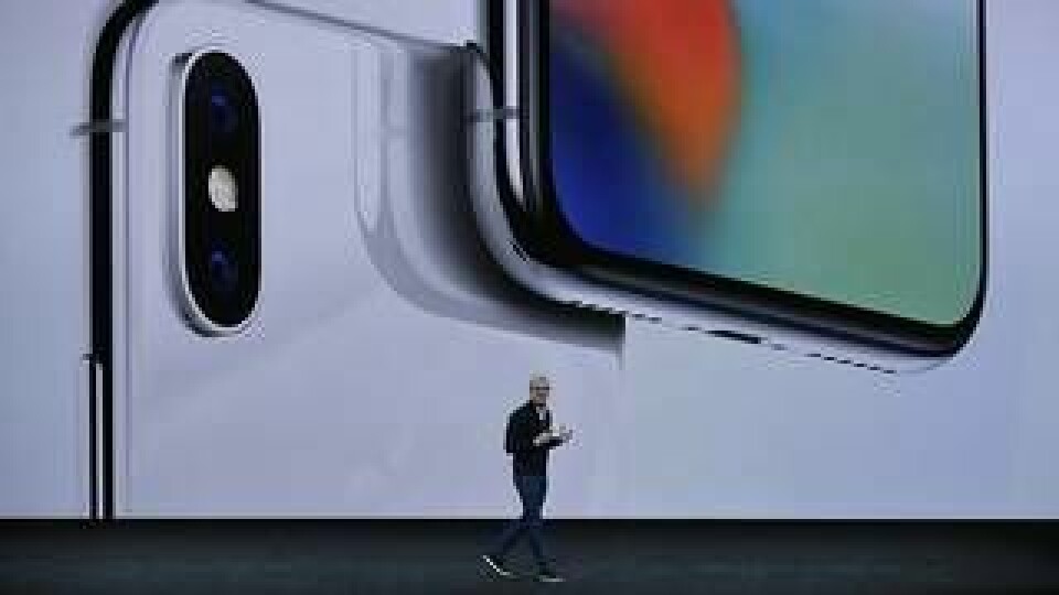 Presentationen av Iphone X - Tim Cook talar om Apples senaste produkt. Foto: IBL