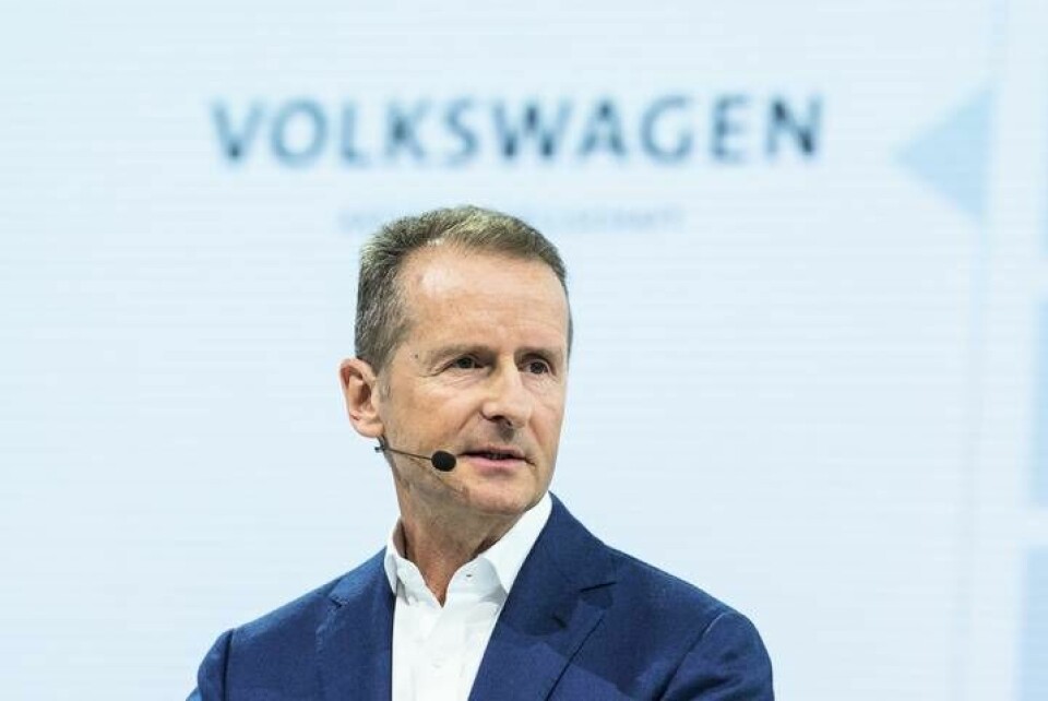 Diess har varit vd för Volkswagen i fyra år. Arkivbild. Foto: Christophe Gateau/AP/TT
