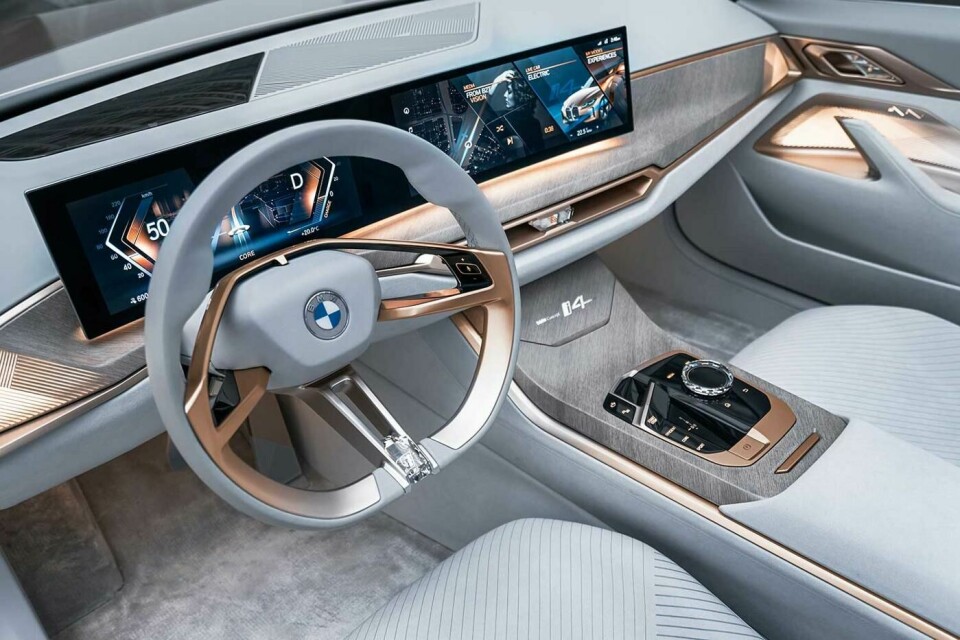 Insidan av en BMW i4. Foto: BMW